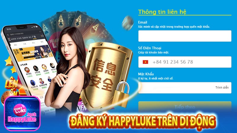 Hướng dẫn đăng ký happyluke trên thiết bị di động