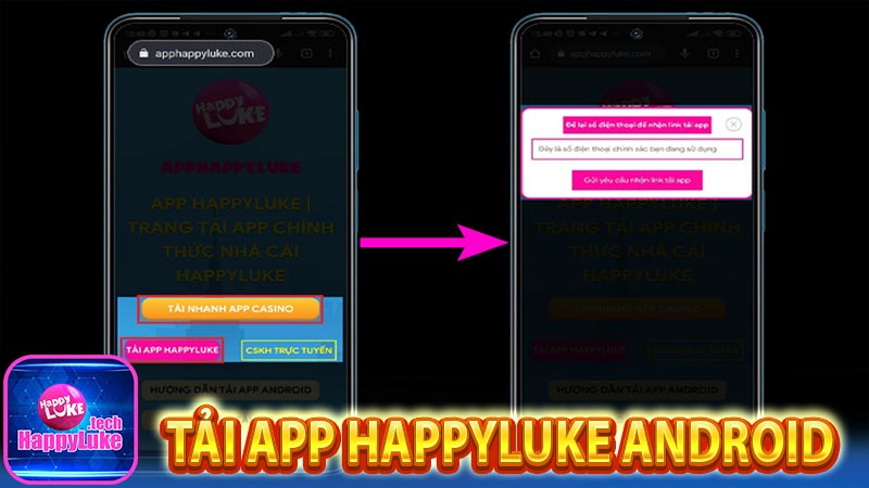 Tải app HappyLuke về điện thoại di động Android